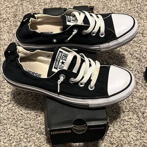 Converse Women’s CT Shoreline Slip Black and White Sneakers